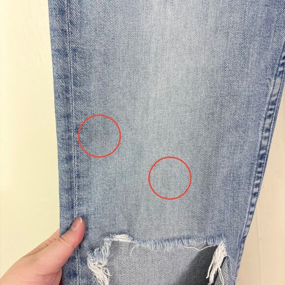 Mother Superior Distressed High Waisted High Rise Tomcat Jeans in The Confession - Picture 6 of 12